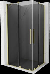 Mexen Velar Duo, zuhanykabin tolóajtóval 100 x 90 cm, 8mm szürke üveg, arany matt, 871-100-090-42-55 (871-100-090-42-55)