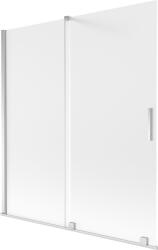Mexen Velar, 2 szárnyas eltolható kádparaván 150 x 150 cm, 8 mm mattüveg, króm, 896-150-000-31-01 (896-150-000-31-01)