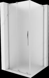 Mexen Velar L, zuhanykabin tolóajtóval 100 x 100 cm, 8 mm-es mattüveg, króm, 871-100-100-33-01 (871-100-100-33-01)