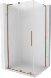 Mexen Velar L, zuhany sarok tolóajtóval 90 x 70 cm, 8 mm-es matt üveg, rézmatt, 871-090-070-33-65 (871-090-070-33-65)
