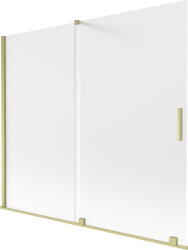 Mexen Velar, 2 szárnyas eltolható kádparaván 180 x 150 cm, 8 mm-es matt üveg, arany matt, 896-180-000-31-55 (896-180-000-31-55)