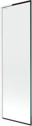 Mexen Next L, 1 szárnyas kádparaván 60 x 150 cm, 6mm átlátszó üveg-fekete mintás, fehér profil, 895-060-000-03-70-20 (895-060-000-03-70-20)