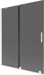 Mexen Velar, 2 szárnyas eltolható kádparaván 140 x 150 cm, 8mm szürke üveg, fehér matt, 896-140-000-41-20 (896-140-000-41-20)