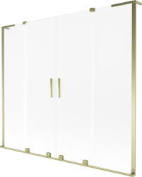 Mexen Velar L Duo, 2 szárnyas eltolható kádparaván 170 x 150 cm, 8 mm-es mattüveg, arany fényes, 896-170-003-32-50 (896-170-003-32-50)