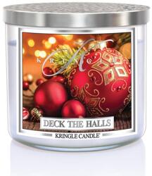 Kringle Candle Lumânare Kringle Lumânare parfumată Deck the Halls cu 3 fitiluri 411g,