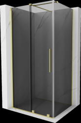 Mexen Velar, tolóajtós zuhanykabin 110 x 80 cm, 8mm szürke üveg, arany matt, 871-110-080-41-55 (871-110-080-41-55)
