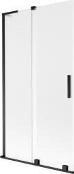 Mexen Velar L, 2 szárnyas eltolható kádparaván 100 x 150 cm, 8 mm mattüveg, fekete matt, 896-100-003-31-70 (896-100-003-31-70)