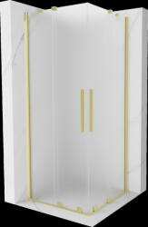 Mexen Velar Duo, zuhanykabin tolóajtóval 100 x 100 cm, 8 mm-es matt üveg, arany matt, 871-100-100-32-55 (871-100-100-32-55)