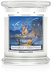 Kringle Candle Lumanare parfumata bavareza de Craciun mediu 2 fitil (411g),