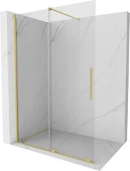 Mexen Velar, nyílásba tolóajtó Walk-In típusú 140 cm, 8 mm átlátszó üveg, arany matt, 871-140-000-03-55 (871-140-000-03-55)