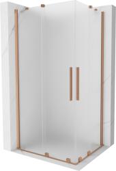 Mexen Velar Duo, zuhanykabin tolóajtóval 100 x 90 cm, 8 mm-es matt üveg, rézmatt, 871-100-090-32-65 (871-100-090-32-65)