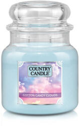 The Country Candle Company Lumanare Country Cotton Candy Clouds Lumanare parfumata medie cu 2 fitiluri (453 g),