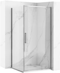 Rea Rapid Swing, sarokzuhanykabin 100 (ajtó) x 80 (fal) x 195 cm, 6mm átlátszó üveg, króm profil, KPL-K4606 (KPL-K4606)