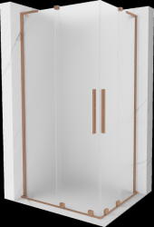 Mexen Velar L Duo, zuhanykabin tolóajtóval 90 x 80 cm, 8 mm-es matt üveg, rézmatt, 871-090-080-02-33-65 (871-090-080-02-33-65)