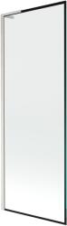 Mexen Next L, 1 szárnyú kádparaván 70 x 150 cm, 6mm átlátszó üveg-fekete mintás, 6mm átlátszó üveg, csiszolt acél profil, 895-070-000-03-70-97 (895-070-000-03-70-97)