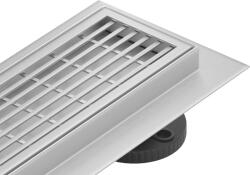 Mexen Lapos lineáris rozsdamentes ereszcsatorna 70 cm, 360°-os szifon, M33 minta, rozsdamentes acél, 1033070-40 (1033070-40)