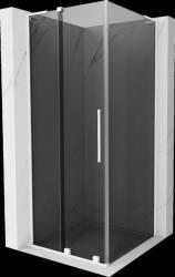 Mexen Velar L, zuhanykabin tolóajtóval 120 x 120 cm, 8mm szürke üveg, fehér matt, 871-120-120-43-20 (871-120-120-43-20)