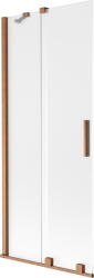 Mexen Velar, 2 szárnyas eltolható kádparaván 85 x 150 cm, 8 mm mattüveg, rézmatt, 896-085-000-31-65 (896-085-000-31-65)