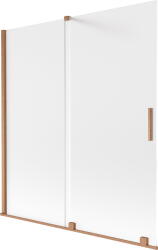 Mexen Velar, 2 szárnyas eltolható kádparaván 150 x 150 cm, 8 mm-es mattüveg, rézmatt, 896-150-000-31-65 (896-150-000-31-65)