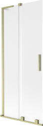 Mexen Velar L, 2 szárnyas eltolható kádparaván 85 x 150 cm, 8 mm matt üveg, arany matt, 896-085-003-31-55 (896-085-003-31-55)