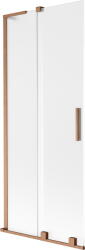 Mexen Velar L, 2 szárnyas eltolható kádparaván 85 x 150 cm, 8 mm-es mattüveg, rézmatt, 896-085-003-31-65 (896-085-003-31-65)