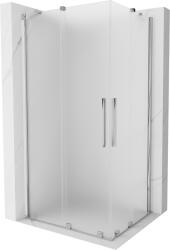 Mexen Velar Duo, zuhanykabin tolóajtóval 90 x 80 cm, 8 mm-es matt üveg, króm, 871-090-080-32-01 (871-090-080-32-01)
