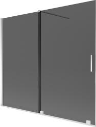 Mexen Velar, 2 szárnyas eltolható kádparaván 180 x 150 cm, 8mm szürke üveg, króm, 896-180-000-41-01 (896-180-000-41-01)