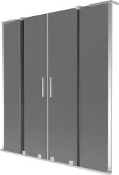 Mexen Velar L Duo, 2 szárnyas eltolható kádparaván 150 x 150 cm, 8mm szürke üveg, króm, 896-150-003-42-01 (896-150-003-42-01)