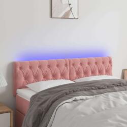 vidaXL rózsaszín bársony LED-es fejtámla 160 x 7 x 78/88 cm (3122007)