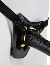 Pipedream - Fetish Fantasy Gold Strap-on Designer Deluxe, Negru, 19 Cm