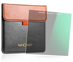 K and F Concept K&F 100*100*2 mm, Nano-X négyzet alakú lapszűrő, ND4, vízálló, karcálló, zöld bevonatú + tok (KF-01-1839) - tripont