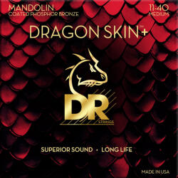 DR Strings Dragon Skin+ Coated Medium 11-40 Corzi pentru mandoline (DMP-11)