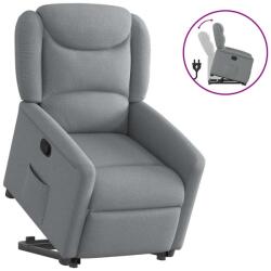 vidaXL világosszürke szövet felállást segítő dönthető fotel (3303194)