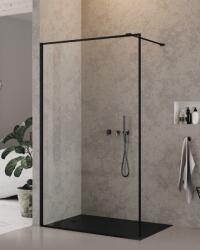 NEW TRENDY New Modus Black zuhanykabin fal walk-in 100 cm fekete matt/átlátszó üveg EXK-5558