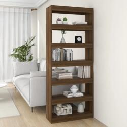 vidaXL barna tölgyszínű fa könyvszekrény/térelválasztó 80x30x198 cm (813628)