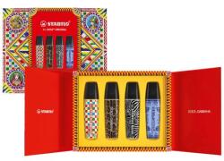 Compatible Highlighter - STABILO BOSS ORIGINAL x DOLCE&GABBANA - Cutie premium 4 buc - editie limitata