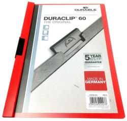 DURABLE Klip mappa 60lap Durable Duraclip®, piros (220903) - nyomtassingyen