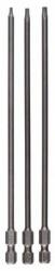 Bosch Csavarozó bit készlet extrakemény, 3 részes, T8, T10, T15, 152 mm Bosch 2607001763 hossz: 25 mm