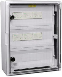 SPBPVDC6 Tracon SPBPVDC6 Túlfeszültség-védelmi doboz fotovoltaikus rendszerekhez 500x400x175mm, IP65, DC1+2, Un=1000VDC (SPBPVDC6)