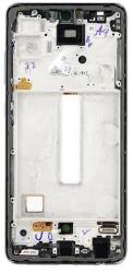 Samsung A525/A526 Galaxy A52 4G/5G, LCD kijelző érintőplexivel+keret, fekete (GH82-25526A) (SERVICE PACK) (GYÁRI) (GH82-25526A)