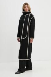 Bruuns Bazaar gyapjúkabát VioletBBAbulas coat fekete, átmeneti, BBW4143 - fekete 40