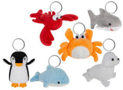  Kulcstartó, tengeri állatok 10 cm plüss, 6 féle