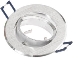 idealed HALOGEN lámpatest, süllyesztett, mozgatható, kerek, ezüst, szálcsiszolt, GU10 (IDEAOPR0560)
