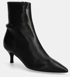 Furla bőr csizma Core Ankle Boot fekete, női, tűsarkú, YG60FCD X30000 O6000 - fekete Női 38.5