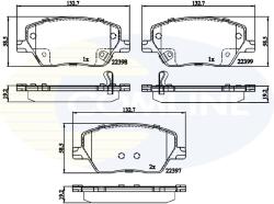 COMLINE set placute frana, frana disc COMLINE CBP32324 - centralcar