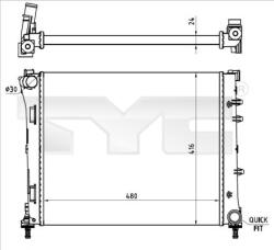 TYC Radiator, racire motor TYC 709-0023-R