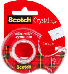 SCOTCH Crystal Clear 19mmx7, 5m ragasztószalag-adagoló (7100093859)