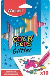 Maped Filctoll készlet, 2, 8 mm, csillámos, MAPED "Color`Peps Glitter", 10 különböző szín (847110)