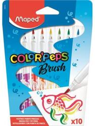 Maped Filctoll készlet, kimosható, ecsetjellegű, MAPED „Color ’Peps Brush, 10 különböző szín (848010)