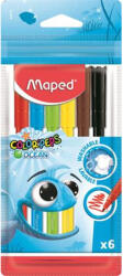 Maped Filctoll készlet, 2 mm, kimosható, MAPED "Color`Peps Ocean", 6 különböző szín (845723) - mystock